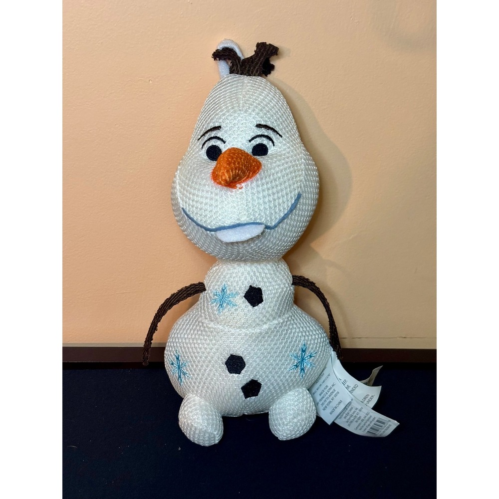 Disney Frozen II Olaf Mesh Plush Snowman Franco & Sons 11" White Blue Snowflakes